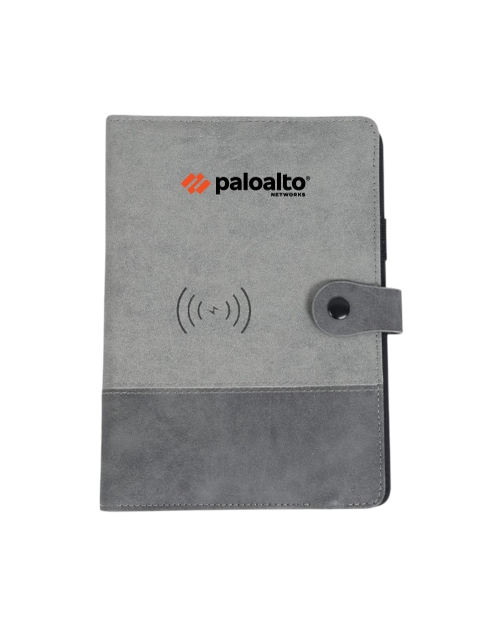 Fuzo Nimble 8000 mAh Power Bank Notebook with 15W Wireless Charger- Grey